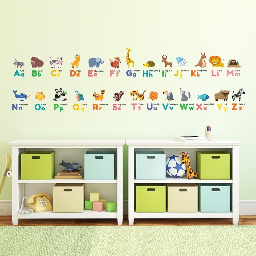 ABC Colourful Animal Alphabet Wall Stickers - BRAND NEW - Picture 2 of 8